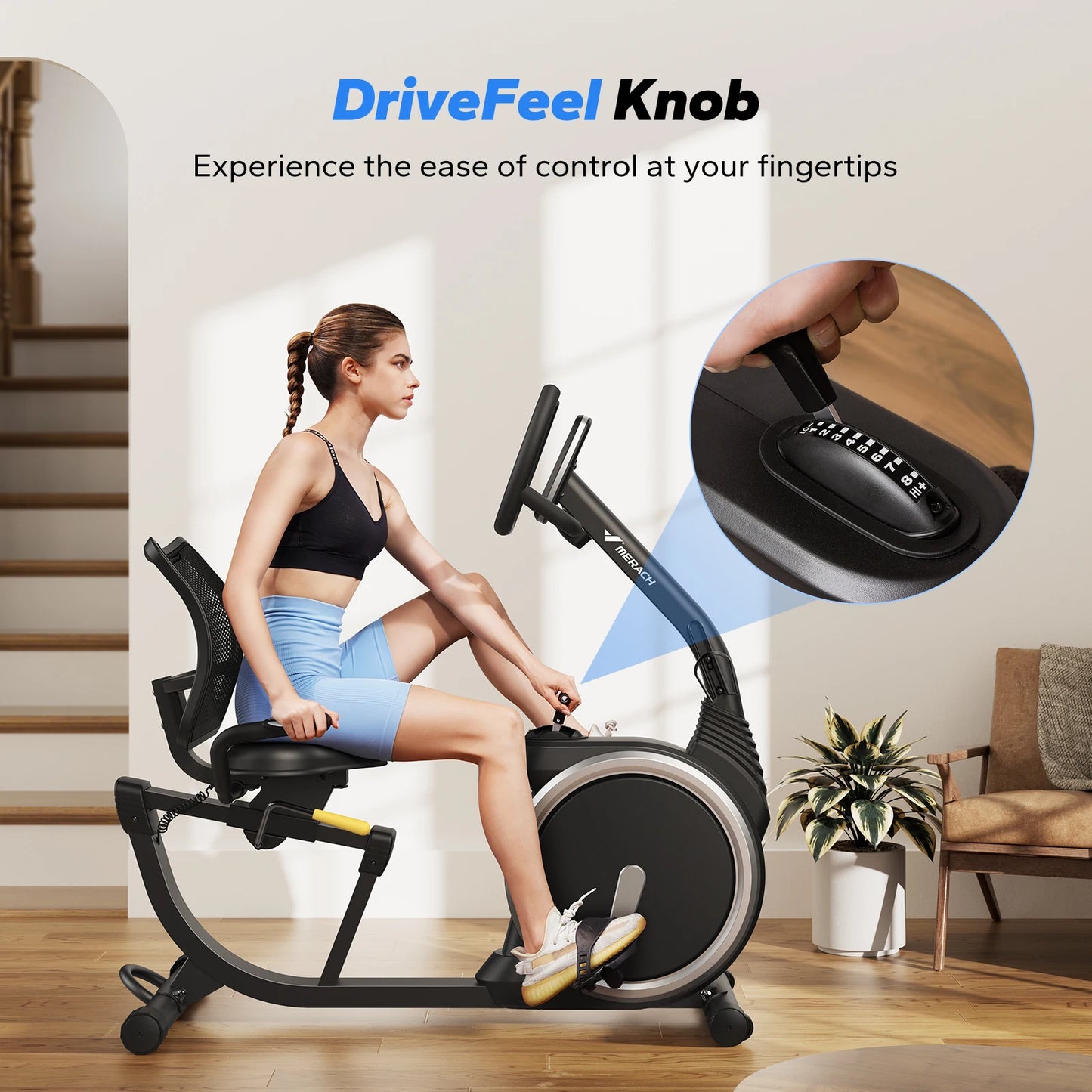 Recumbent Exercise Bike High-end for Home Light