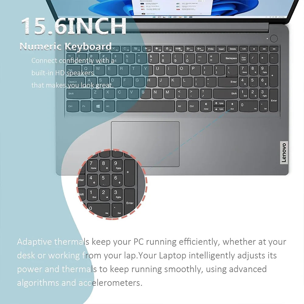 Business Laptop, Intel Up to RAM, WiFi 6, 1-Year Office 365