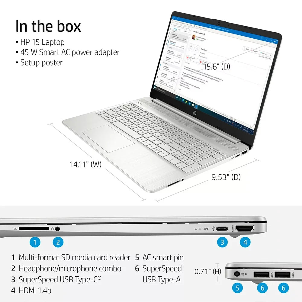15.6" Flagship Laptop Computer,Intel Core Graphics,WiFi