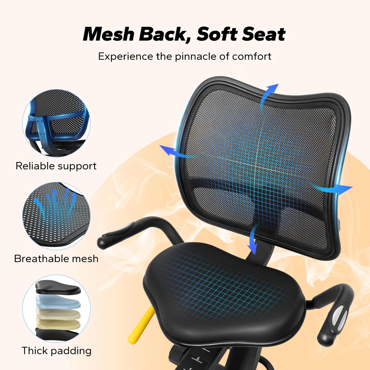 Recumbent Exercise Bike High-end for Home Light