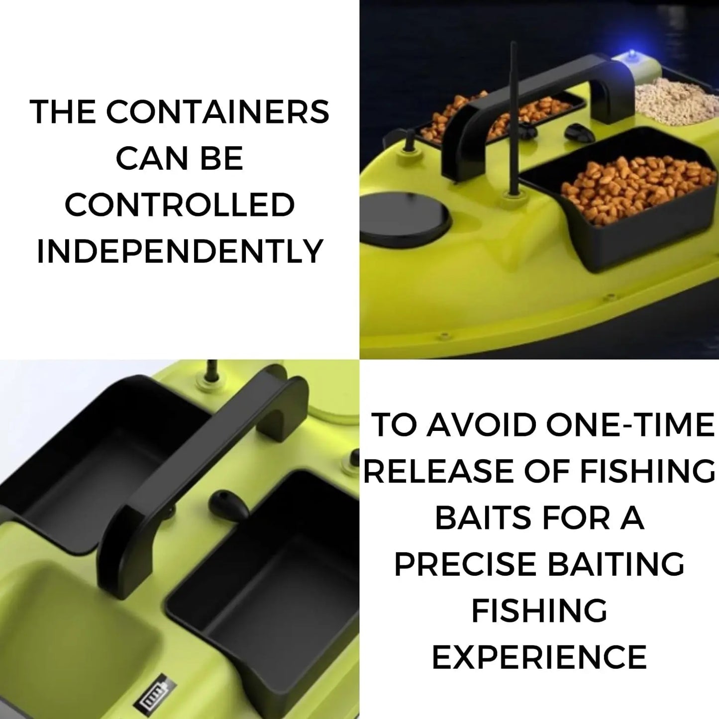Remote Control Fishing Bait Boat Waterproof with Night Lights –