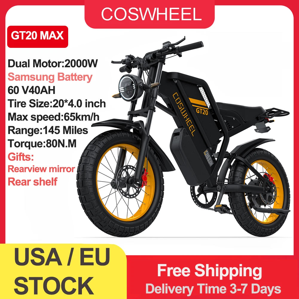 Electric bike MAX Motorcycle 6 Dual Battery Mountain