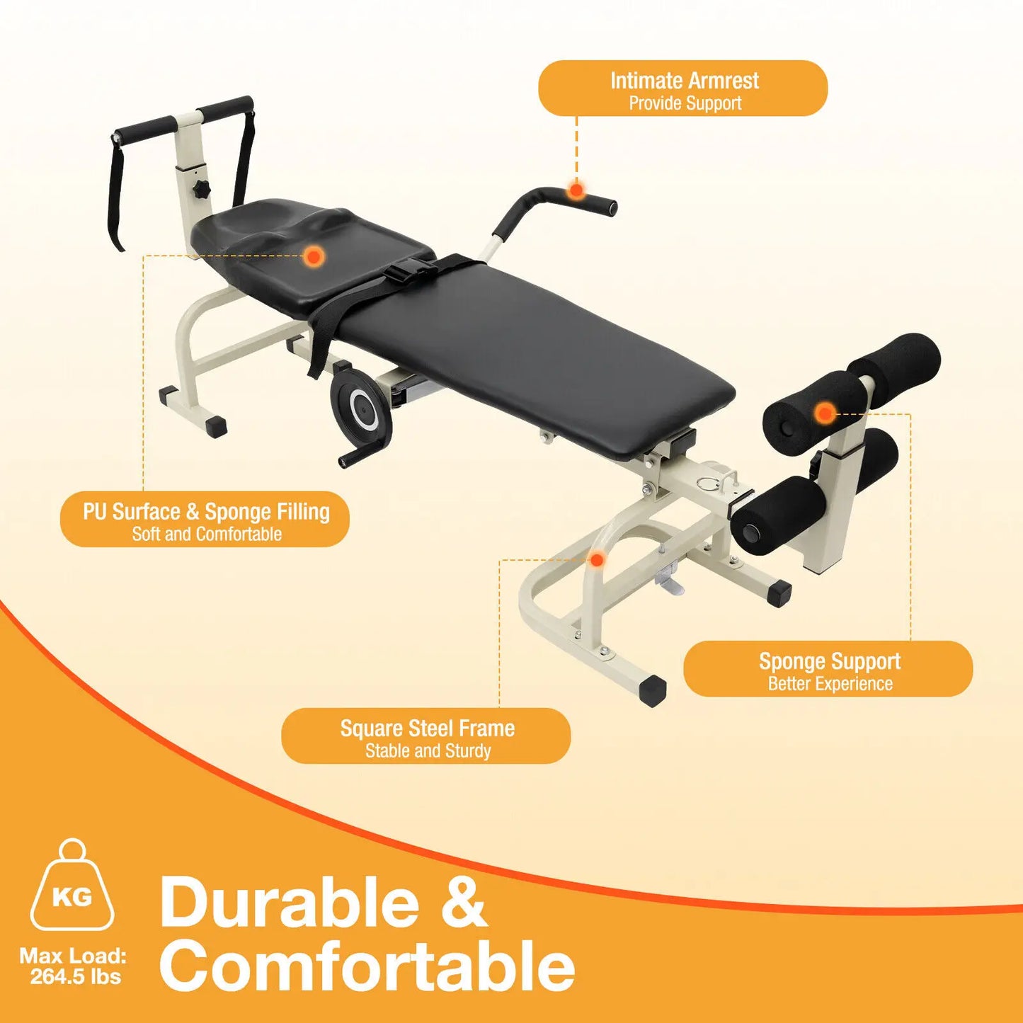 Traction Table for Lower Back Pain Relief & Cervical Spine Therapy