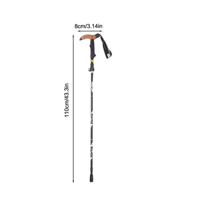 Hiking Poles Walking Sticks For Hiking 5 Sections Foldable