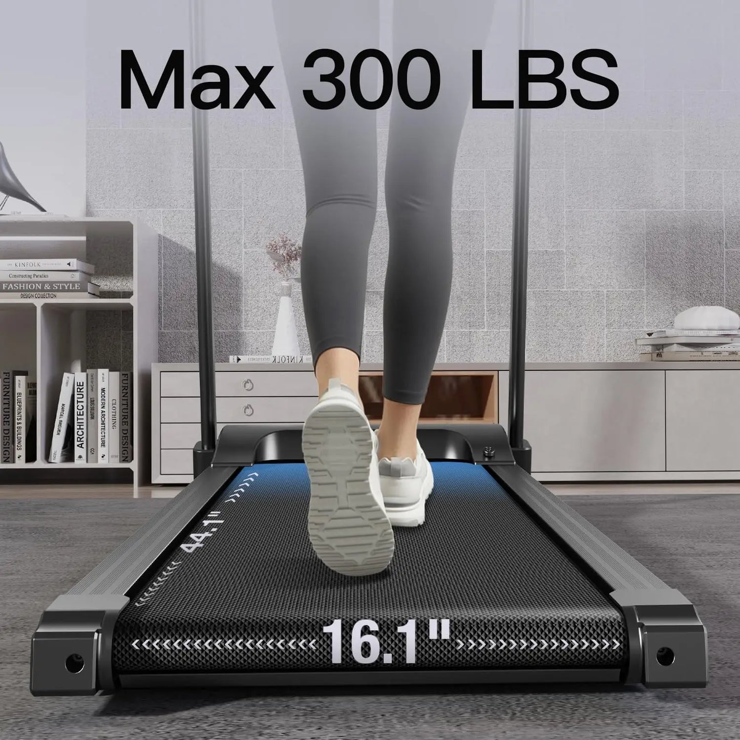 Fitness Home Folding Incline Treadmill with Pulse Sensors,