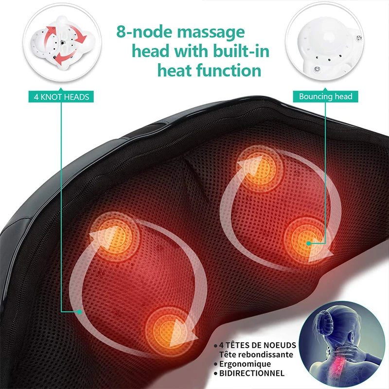 Neck and Shoulder Massager Heated Back U Shape Deep