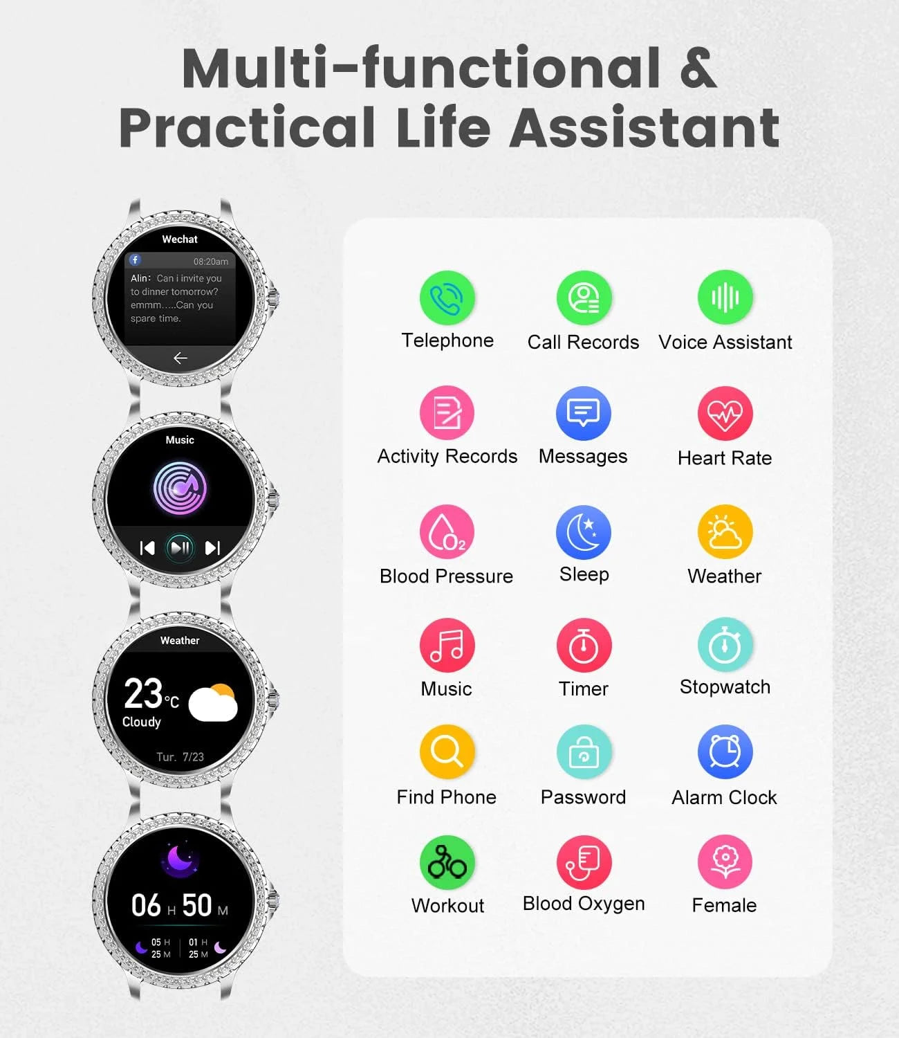 Smart Watches for Women, Fitness Tracker