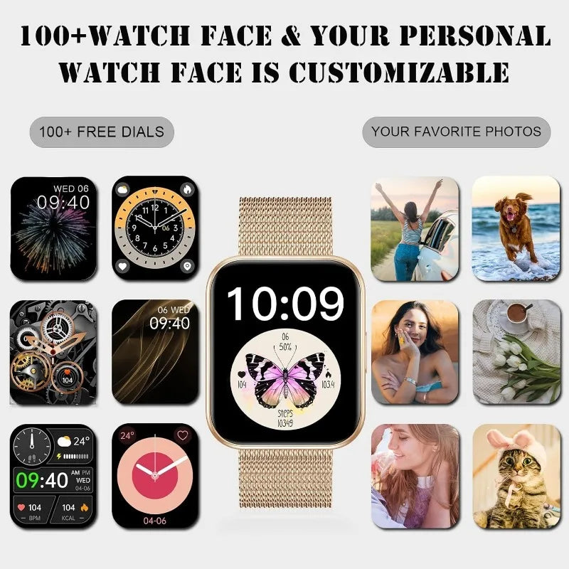 smart Watch (Answer/Make Calls), 1.85"HD Smart Watch for Women,