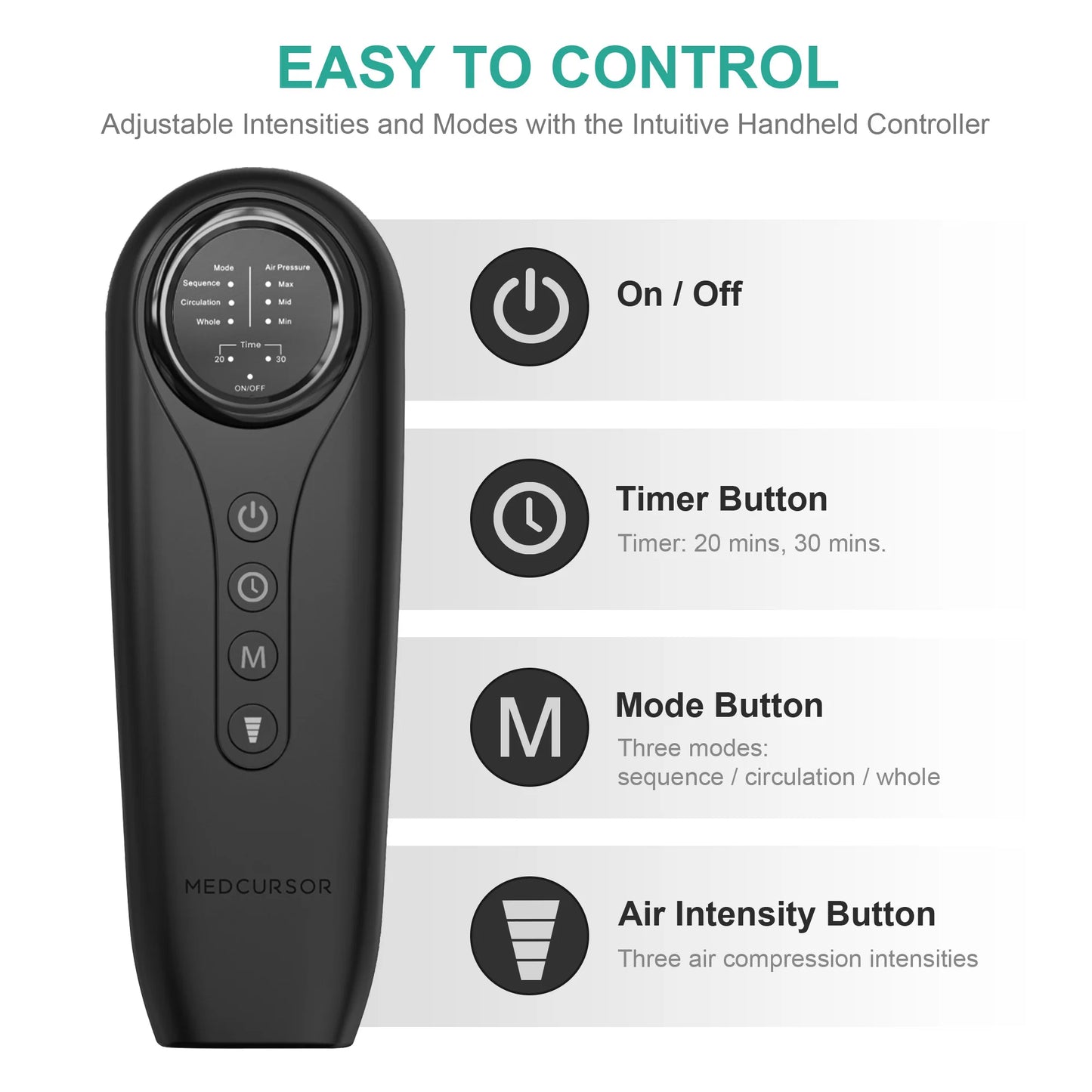 Air Compression Leg Massage Calf Wraps for Blood Circulation