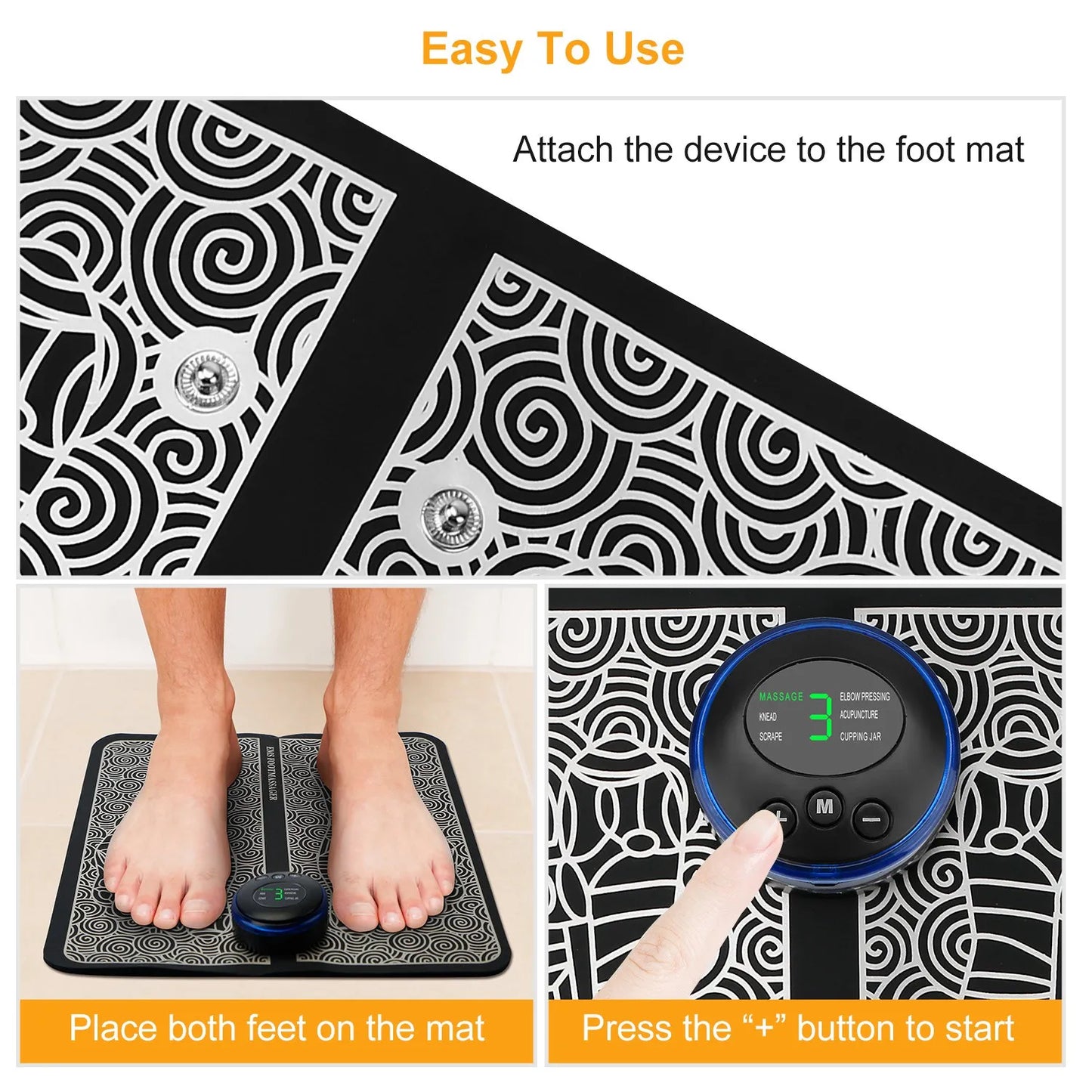 Foot Massager Pad Muscle Stimulator Foldable