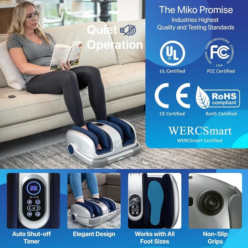 Foot Massager for Circulation & Pain Relief - Deep Tissue Kneading,