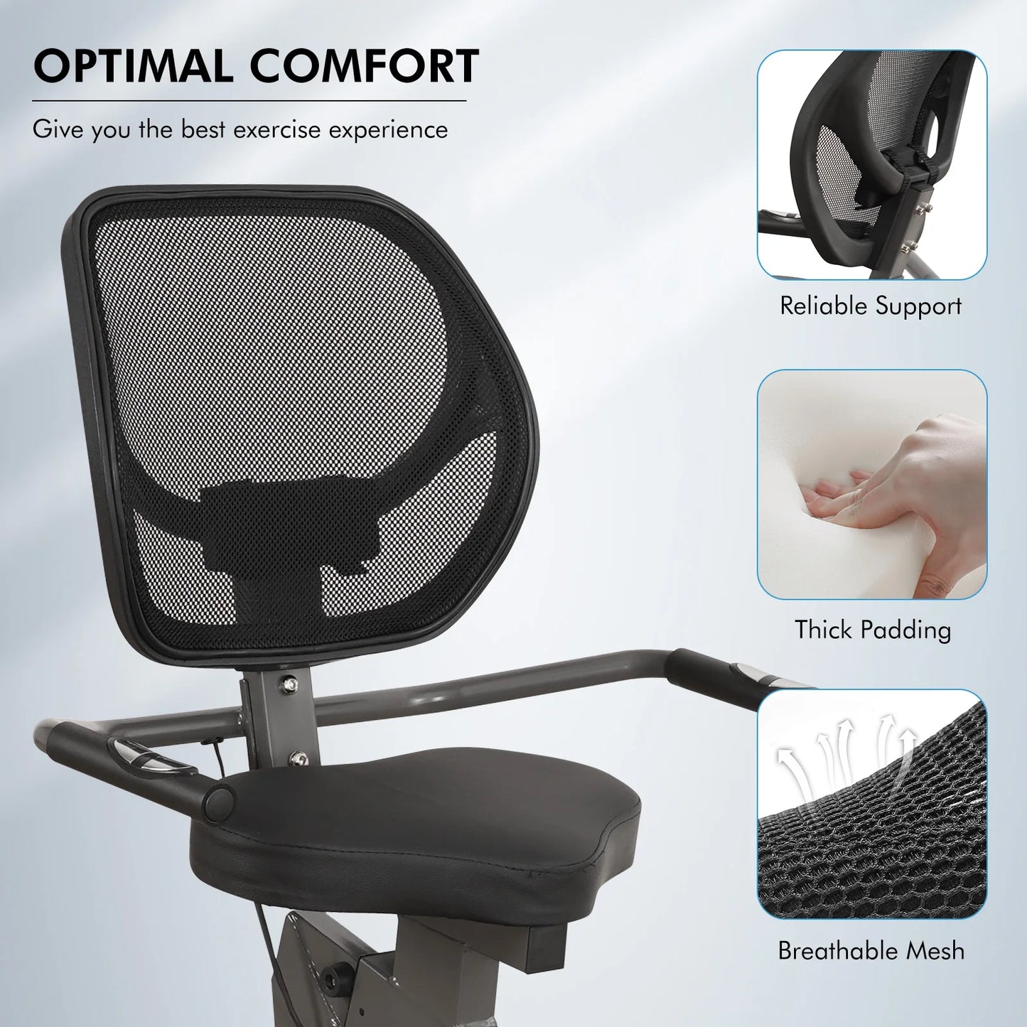 Exercise Bike for Home Stationary Sturdy Quiet 8 Levels