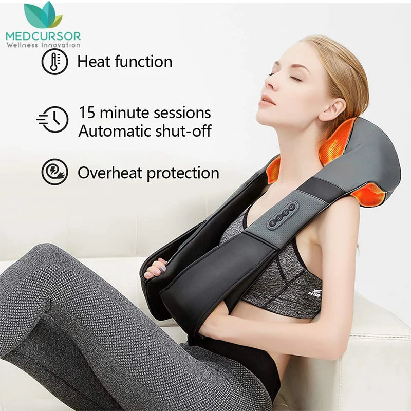 Neck and Shoulder Massager Heated Back U Shape Deep