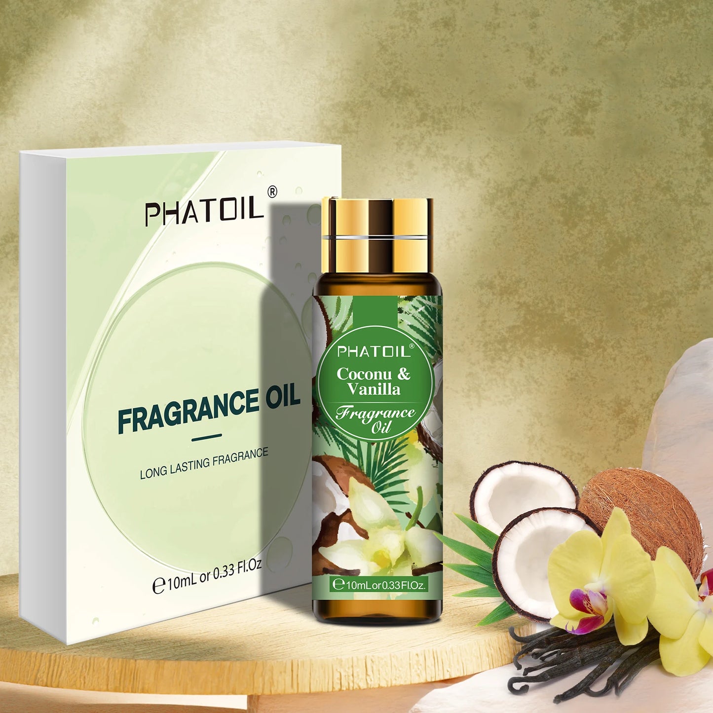 3 PCS Fragrance Oils Set - 10 ml Coconut Vanilla,White Musk,Black