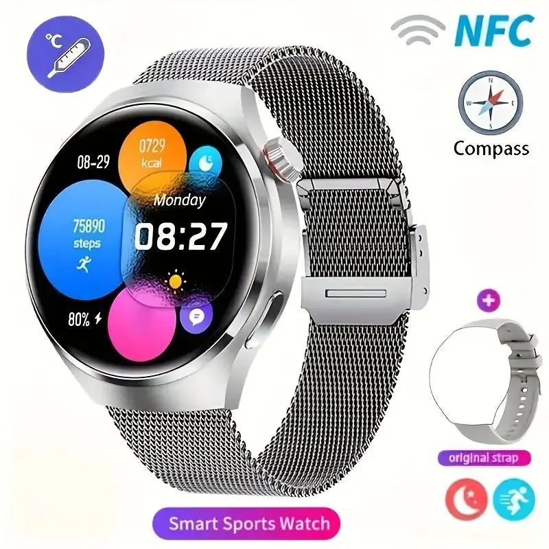 New NFC Men's Smart Watch Large Screen Bluetooth Call Heart Rate 7