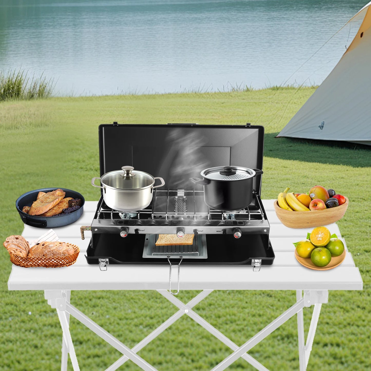 3 Burner Modern Portable Cooking Propane