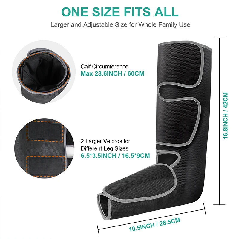 Air Compression Leg Massage Calf Wraps for Blood Circulation