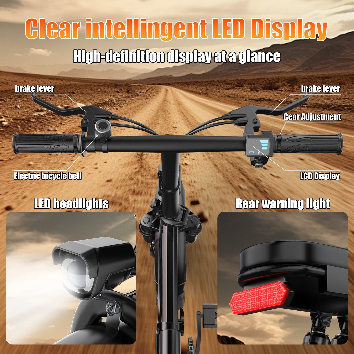 Electric Bike for Adults Teen-Folding Motor,Removable Battery