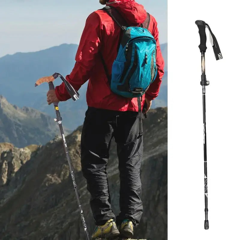Hiking Poles Walking Sticks For Hiking 5 Sections Foldable