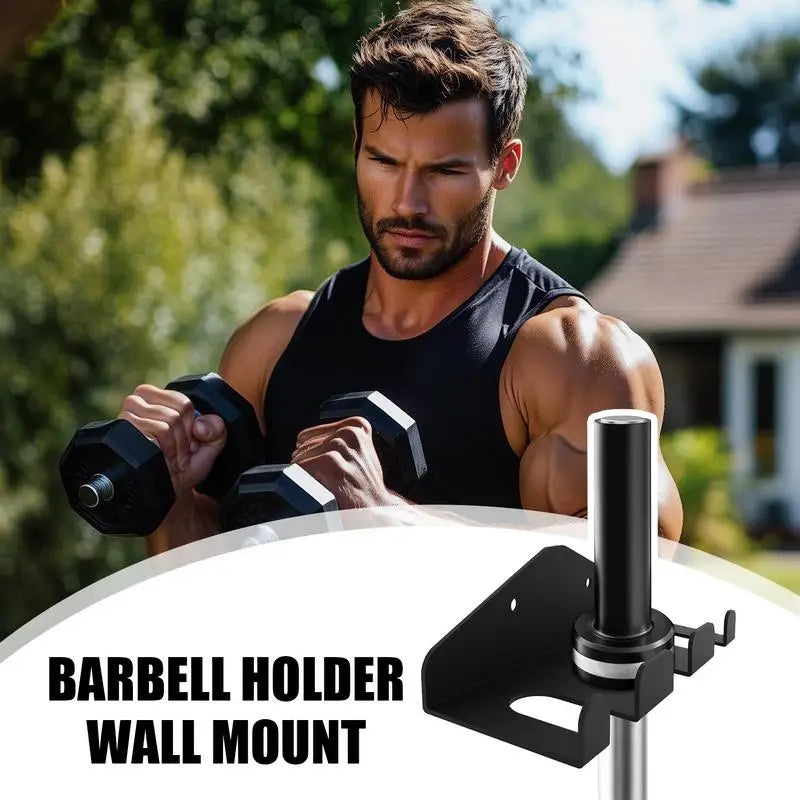 Barbell Holder Wall Mount Vertical Barbell Storage Rack