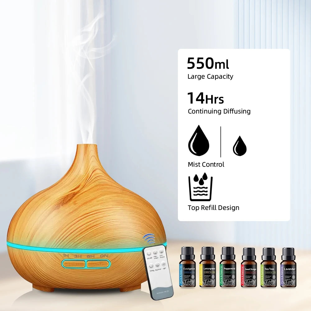 For Home 550 ml Essential Oil Diffuser with Remote Control