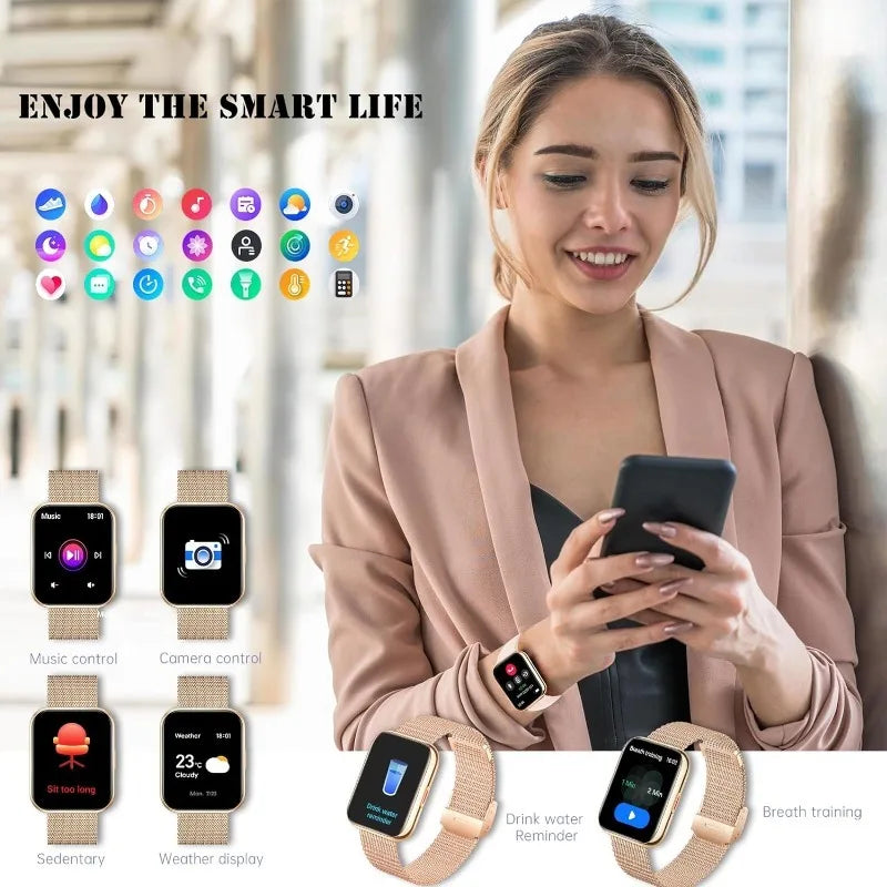 smart Watch (Answer/Make Calls), 1.85"HD Smart Watch for Women,