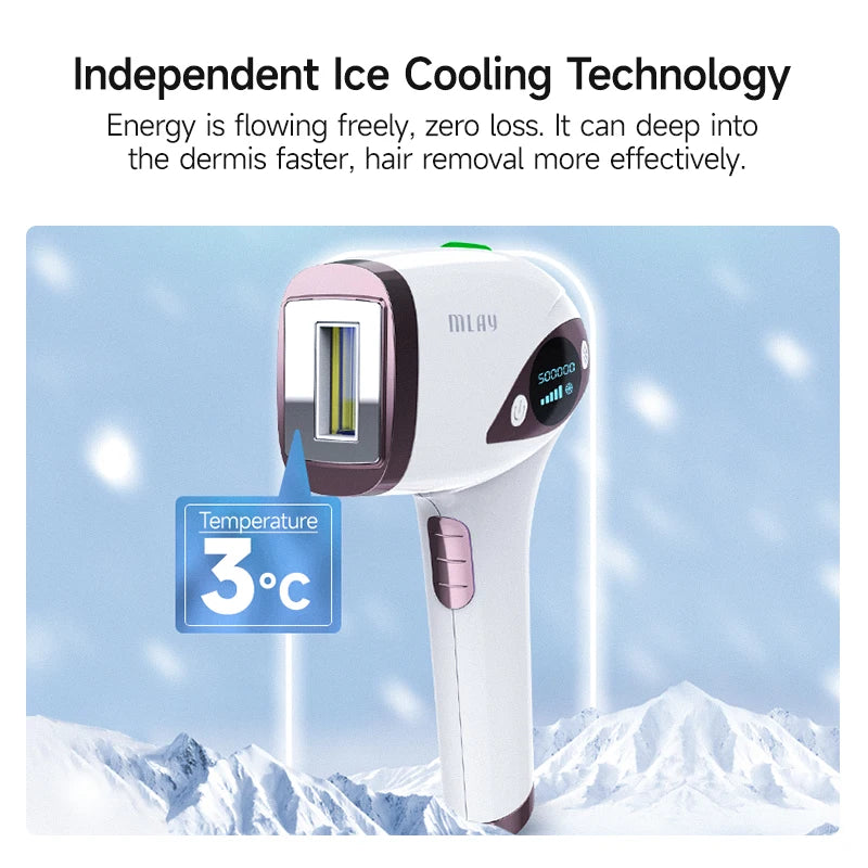 Laser Handheld Hair Removal Machine Ice Cool Permanent Face