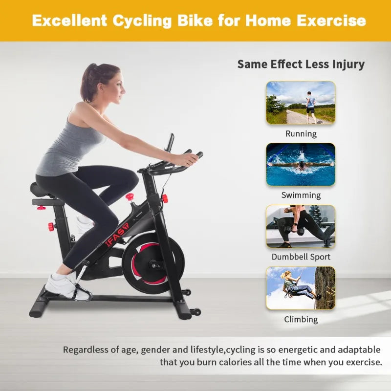 Exercise Bike 300LBS Weight Capacity Smooth Silent