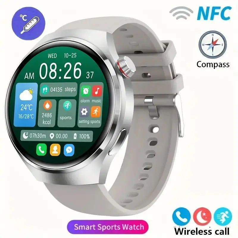 New NFC Men's Smart Watch Large Screen Bluetooth Call Heart Rate 7