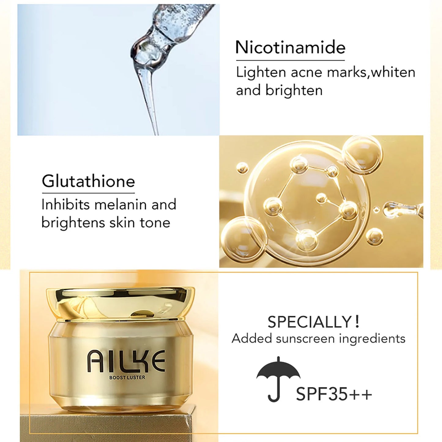 Brightening Face Cream With Glutathione, Improve Dull Skin,