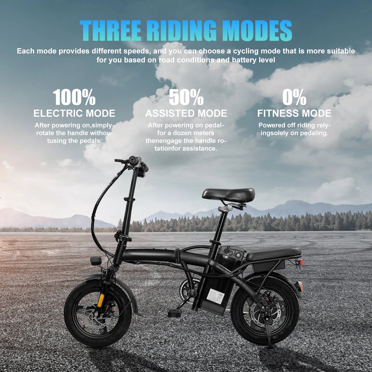 14 inch Road Tires Cheap Bicimoto Electrica with Basket