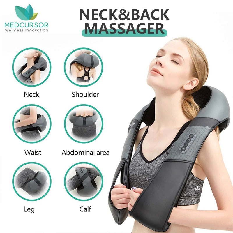 Neck and Shoulder Massager Heated Back U Shape Deep
