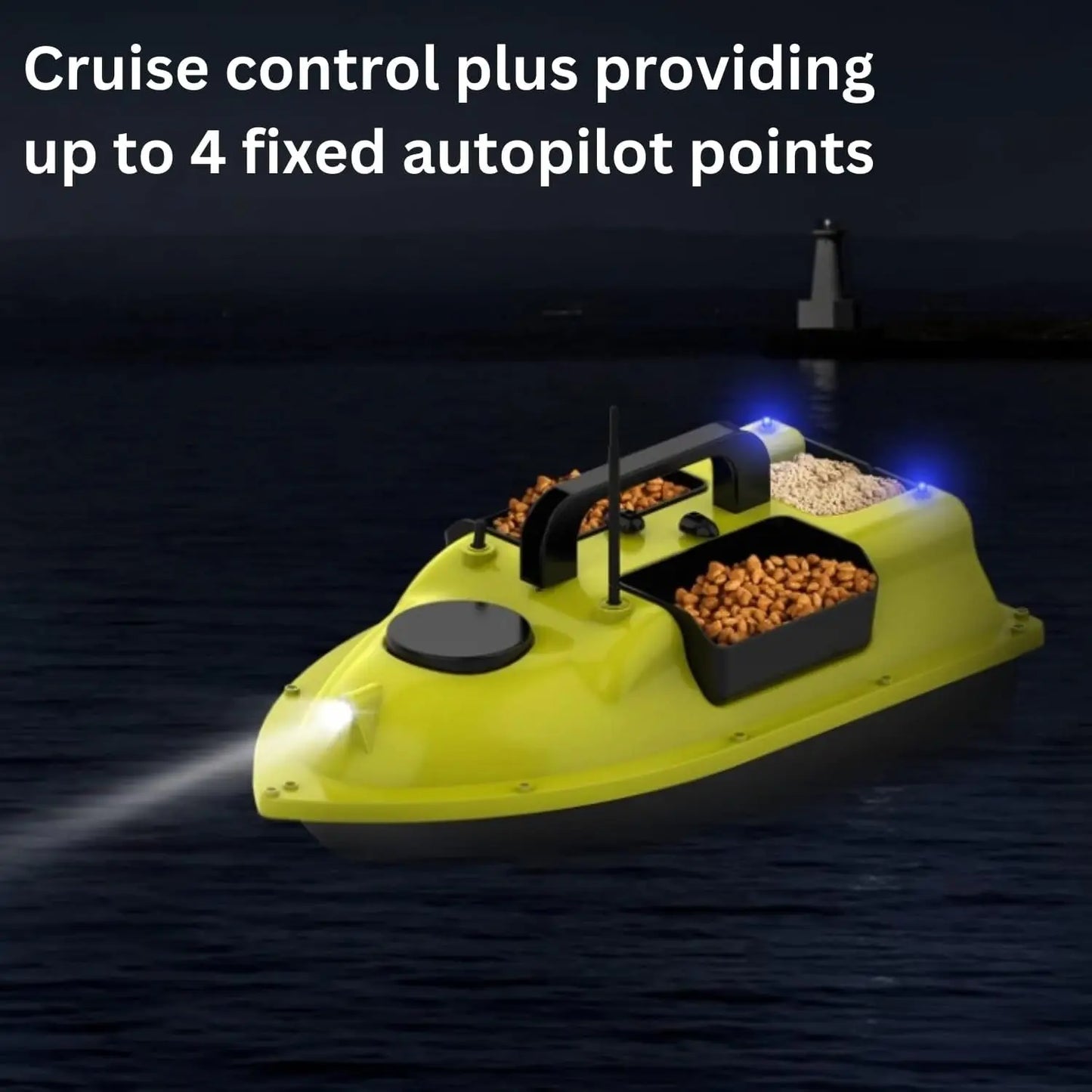 Remote Control Fishing Bait Boat Waterproof with Night Lights –