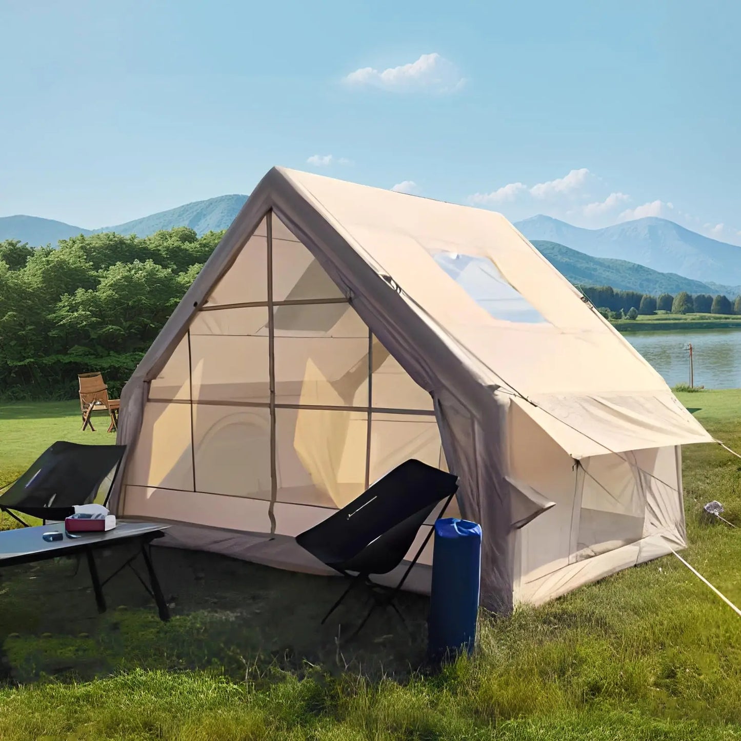 Large inflatable tent 67.8 Square Feets inflatable Camping
