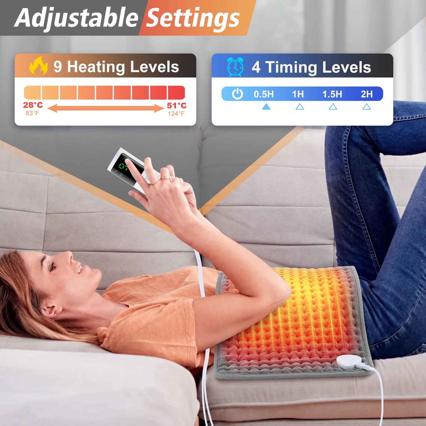 Electric Heating Pad Thermal Mat for Neck and Back