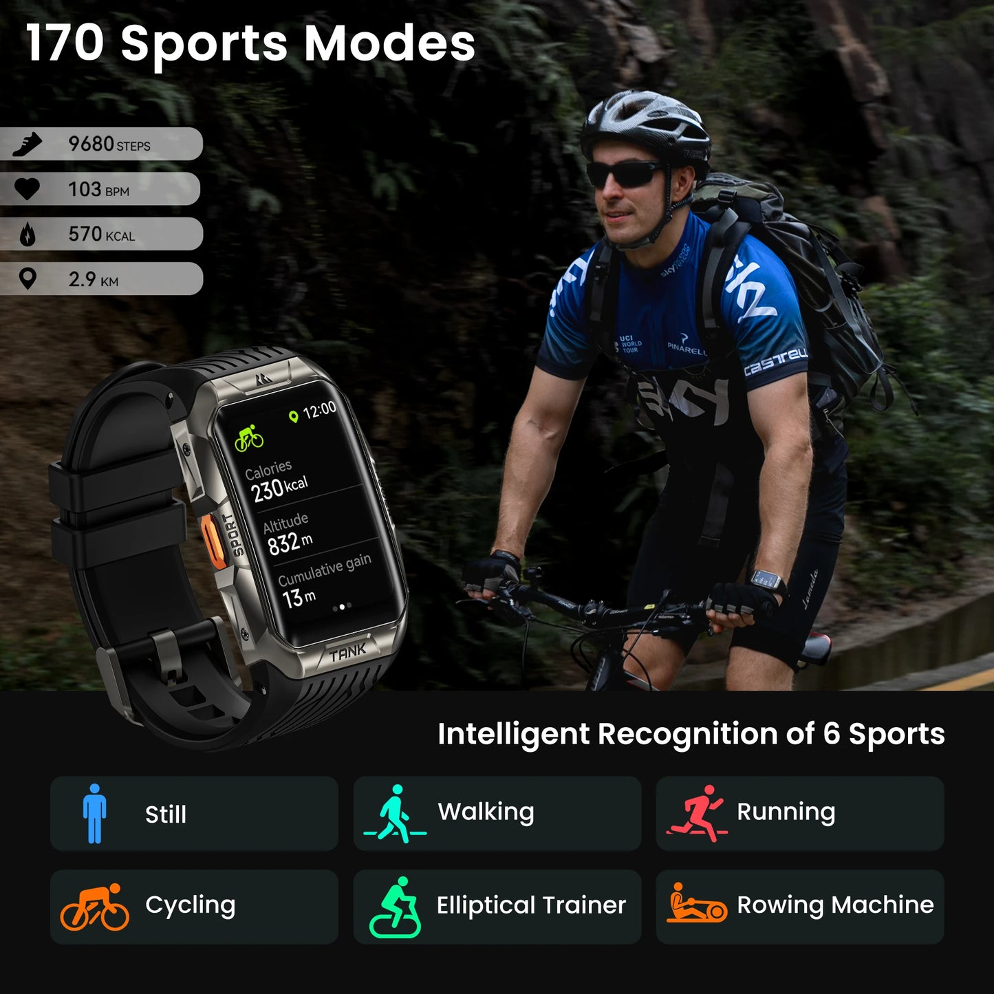Smart Watch For Men Waterproof Curved Screen