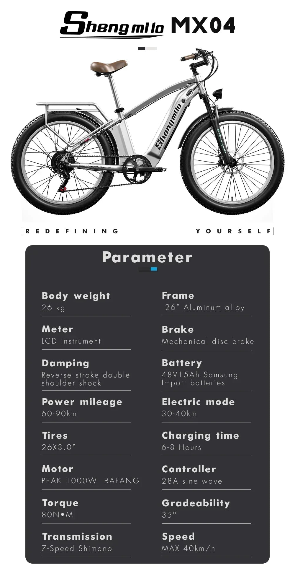 Electric bicycle 500W MOTOR battery Mountain Adult Off-Road