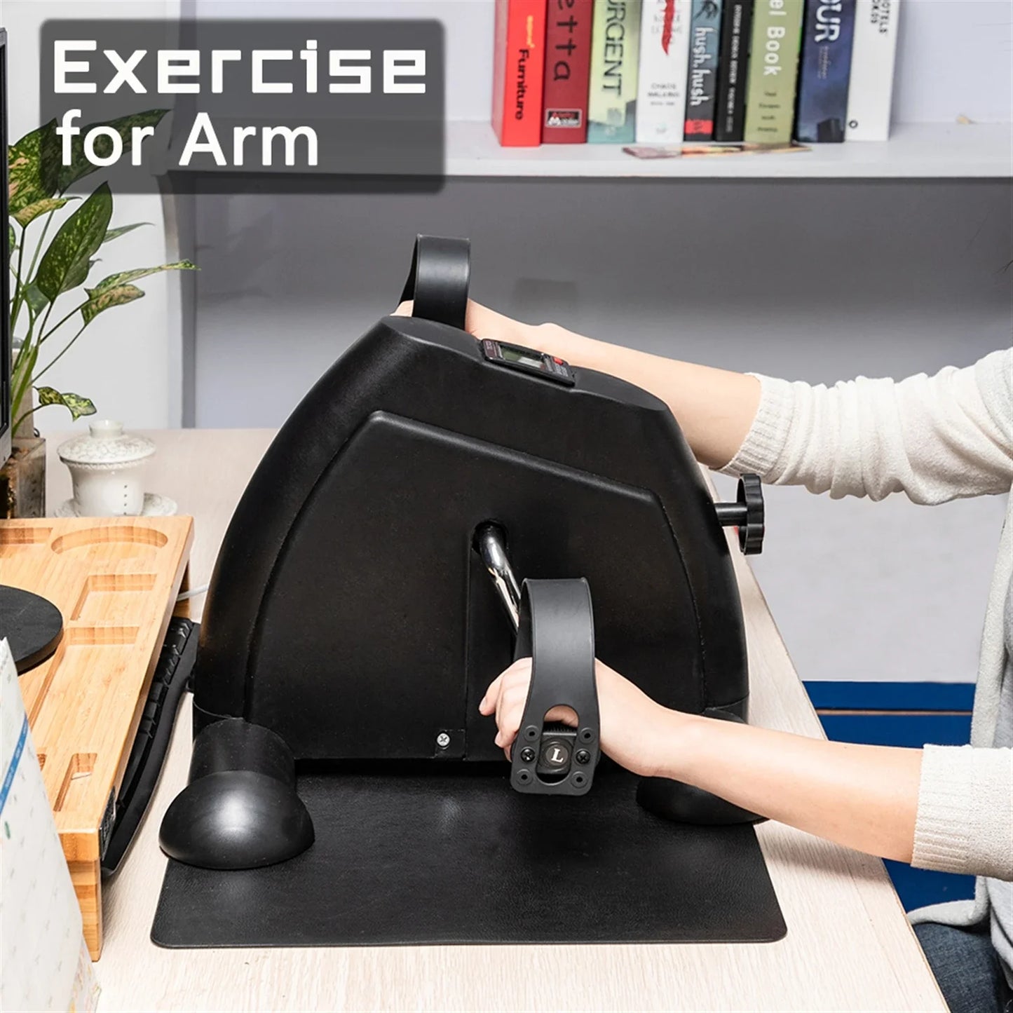 Home Use Hands and Feet Trainer Mini Exercise Bike Black