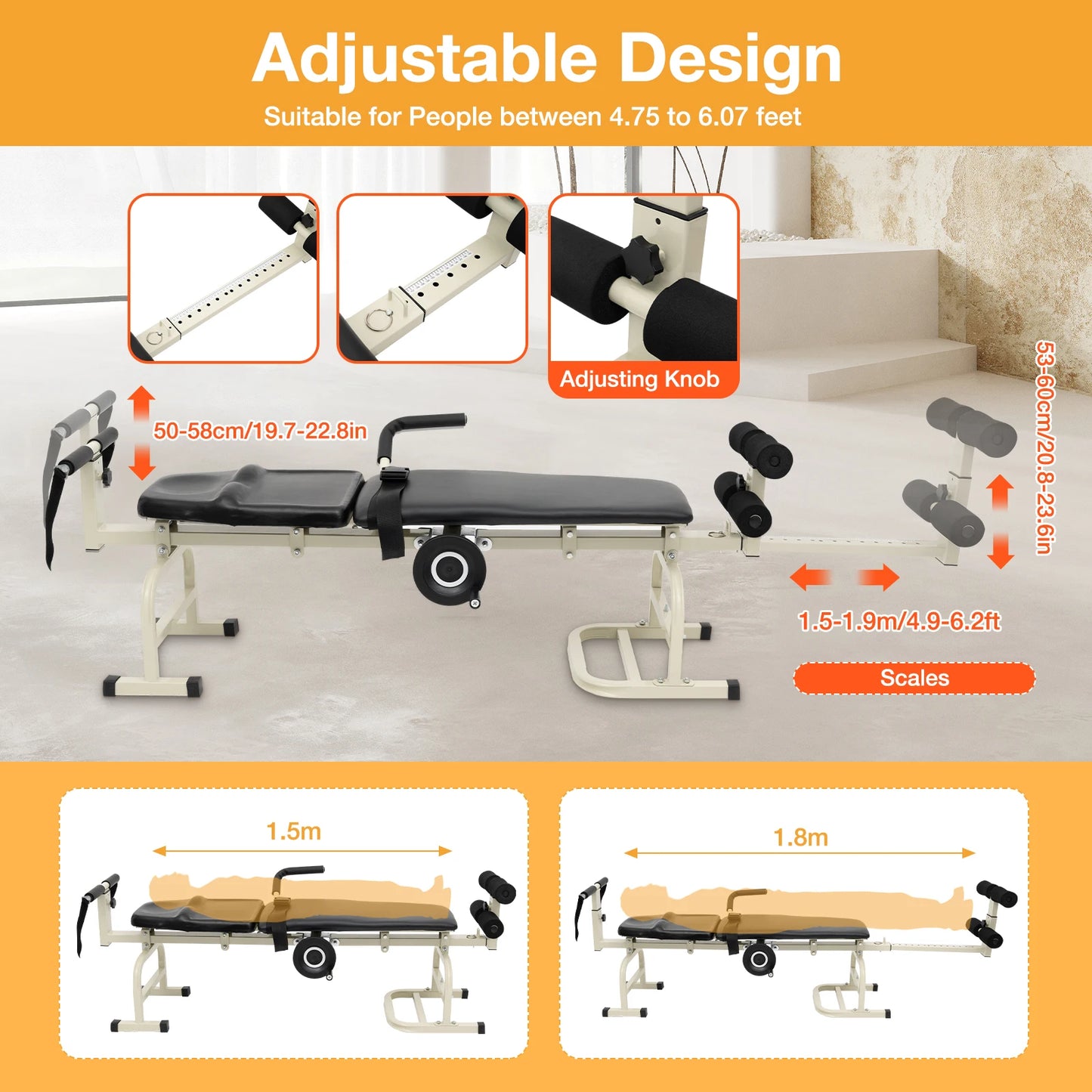 Multi Functional Portable Body Stretcher For Cervical And Lumbar