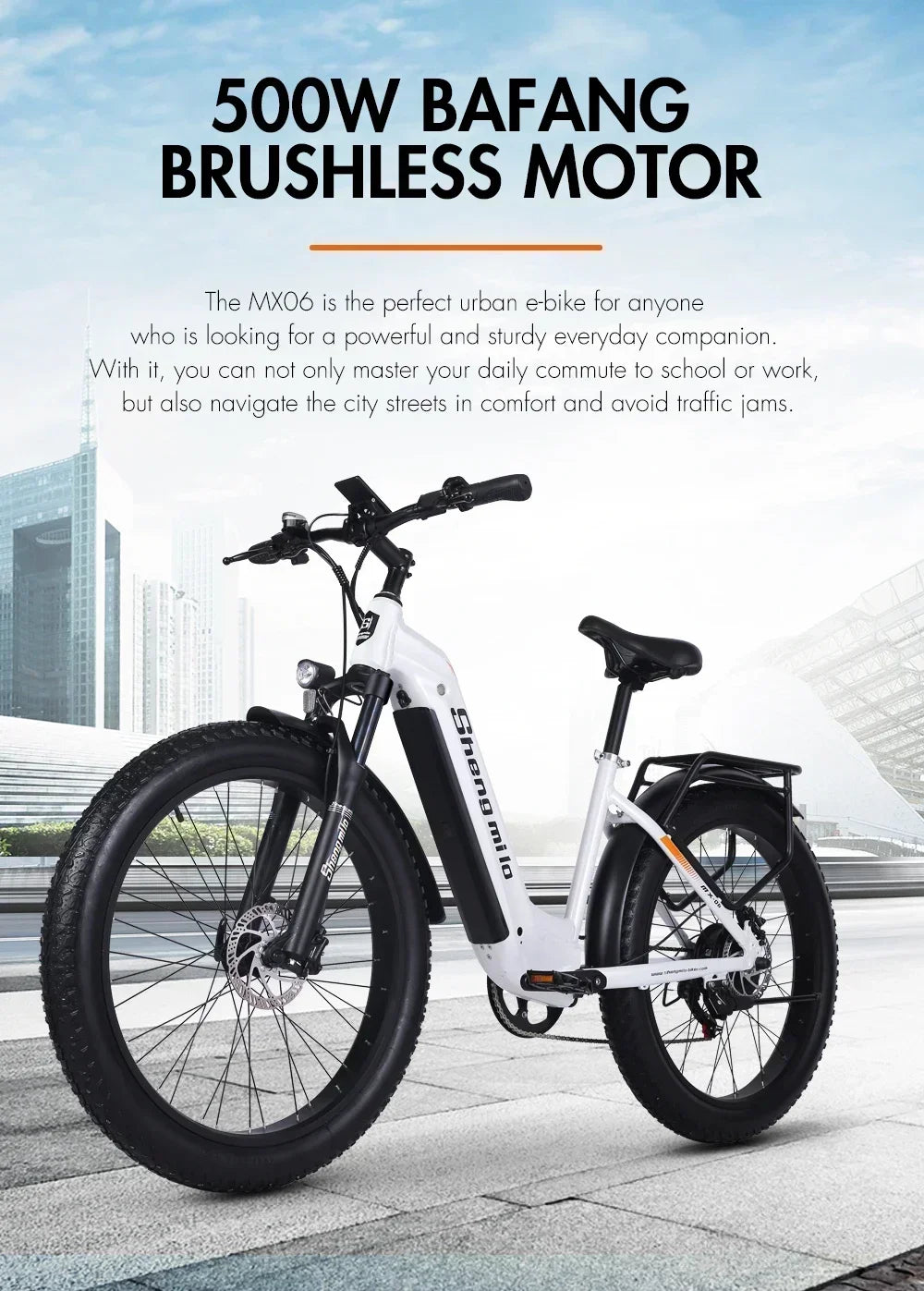 Electric bike 26 Inch adult city commuting e- B