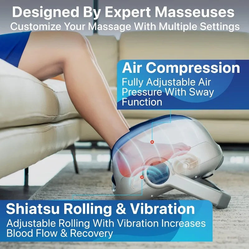 Foot Massager for Circulation & Pain Relief - Deep Tissue Kneading,