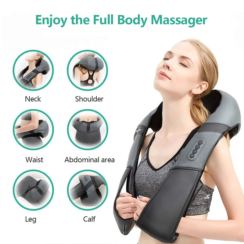 Neck and Shoulder Massager Heated Back U Shape Deep