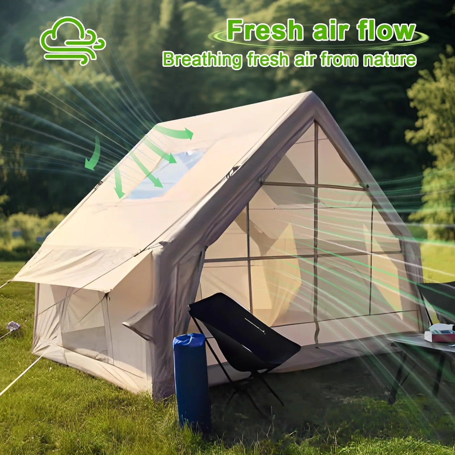 Large inflatable tent 67.8 Square Feets inflatable Camping