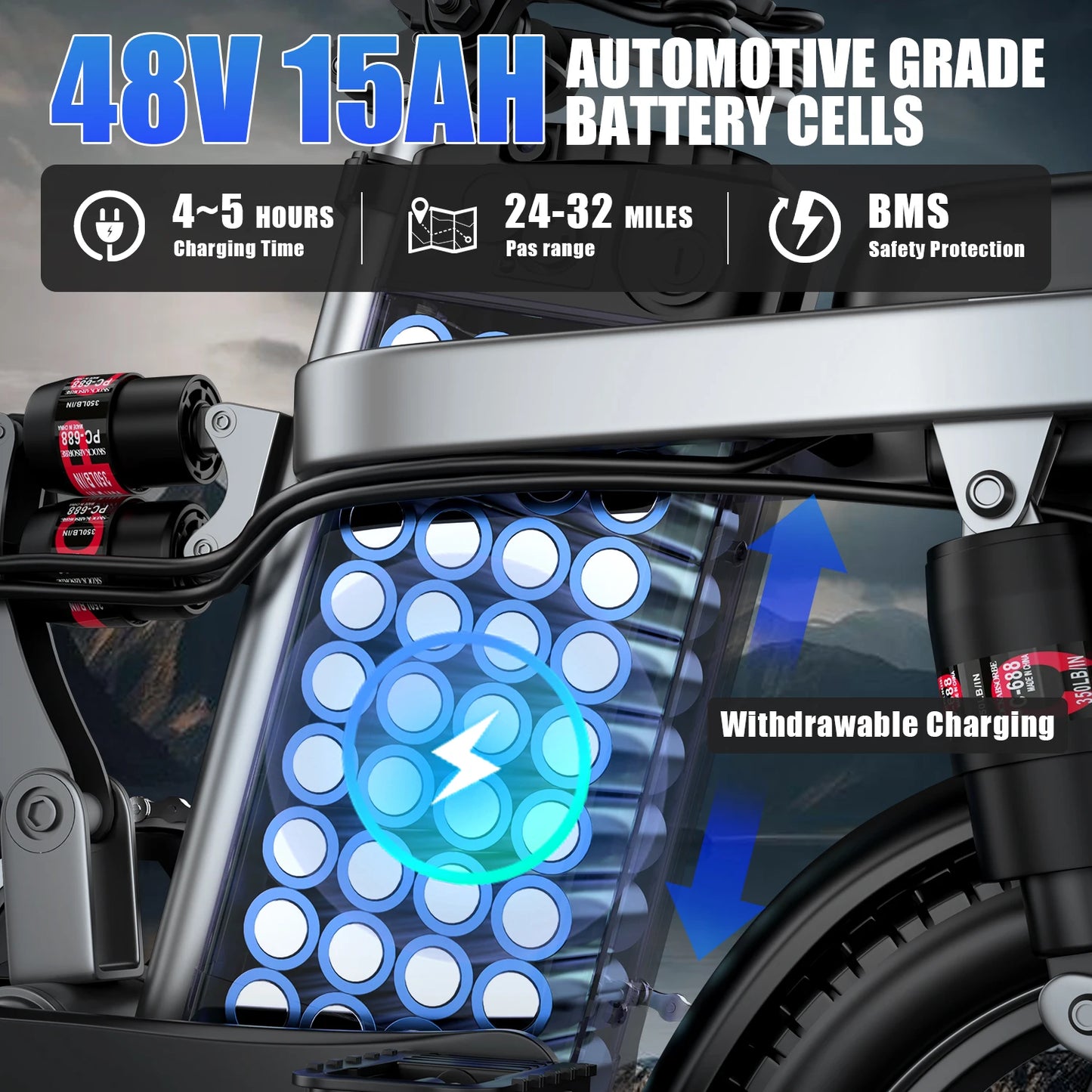 Removable Battery Motor Commuting E bikes for Women Men