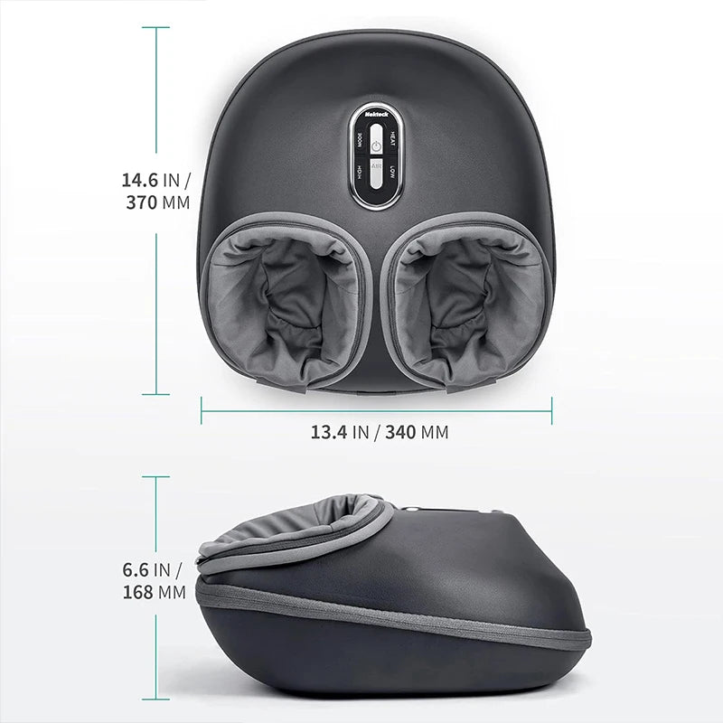 Foot Massager Heating Therapy Air Compression Knead Roller