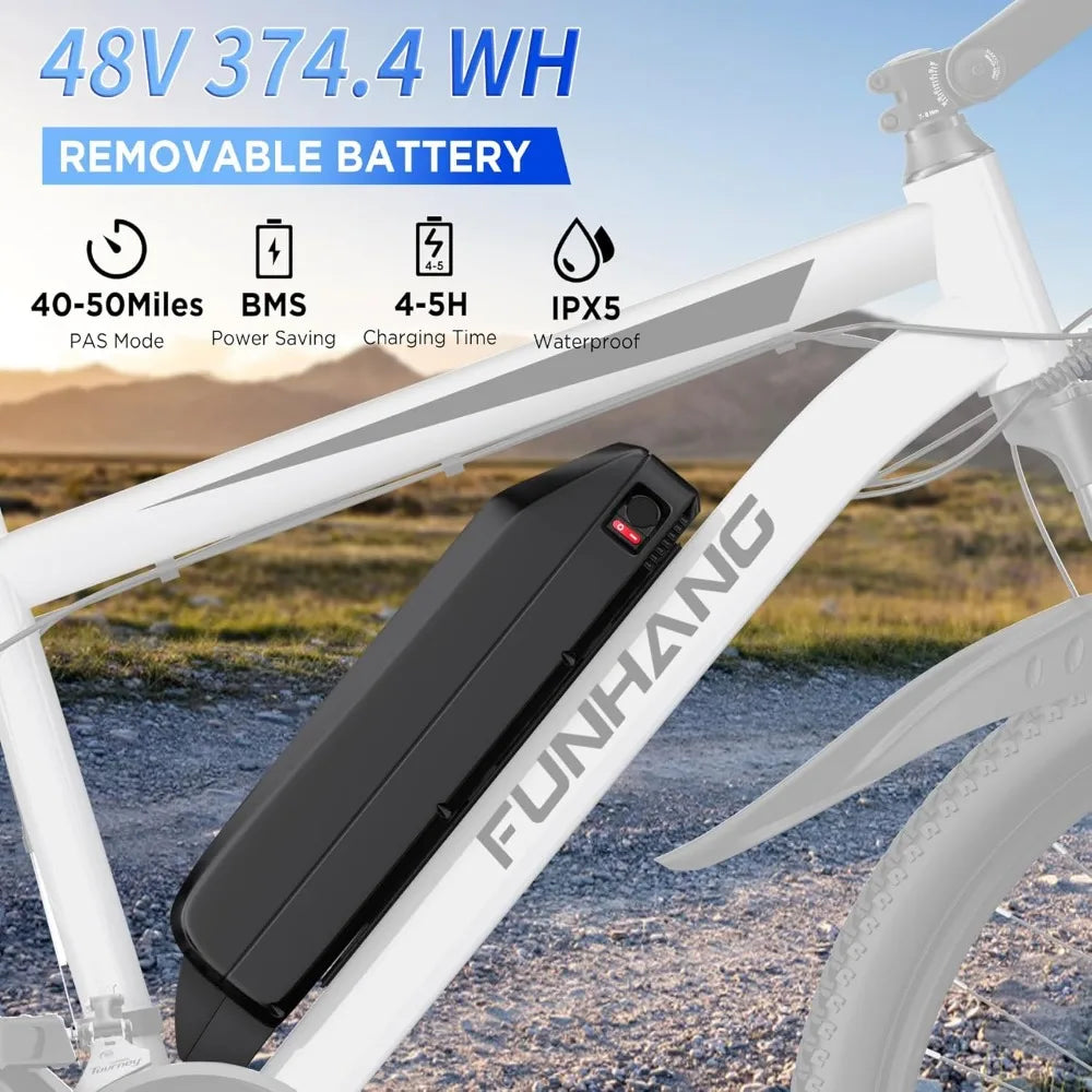 Electric Bike for Adults,26'' 1000W Peak Up to 50 Miles