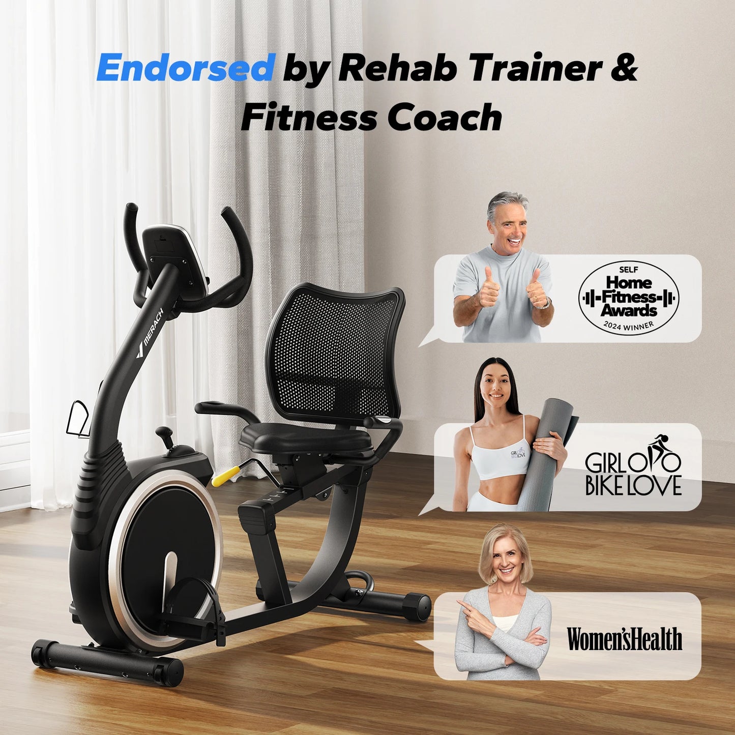 Recumbent Exercise Bike High-end for Home Light