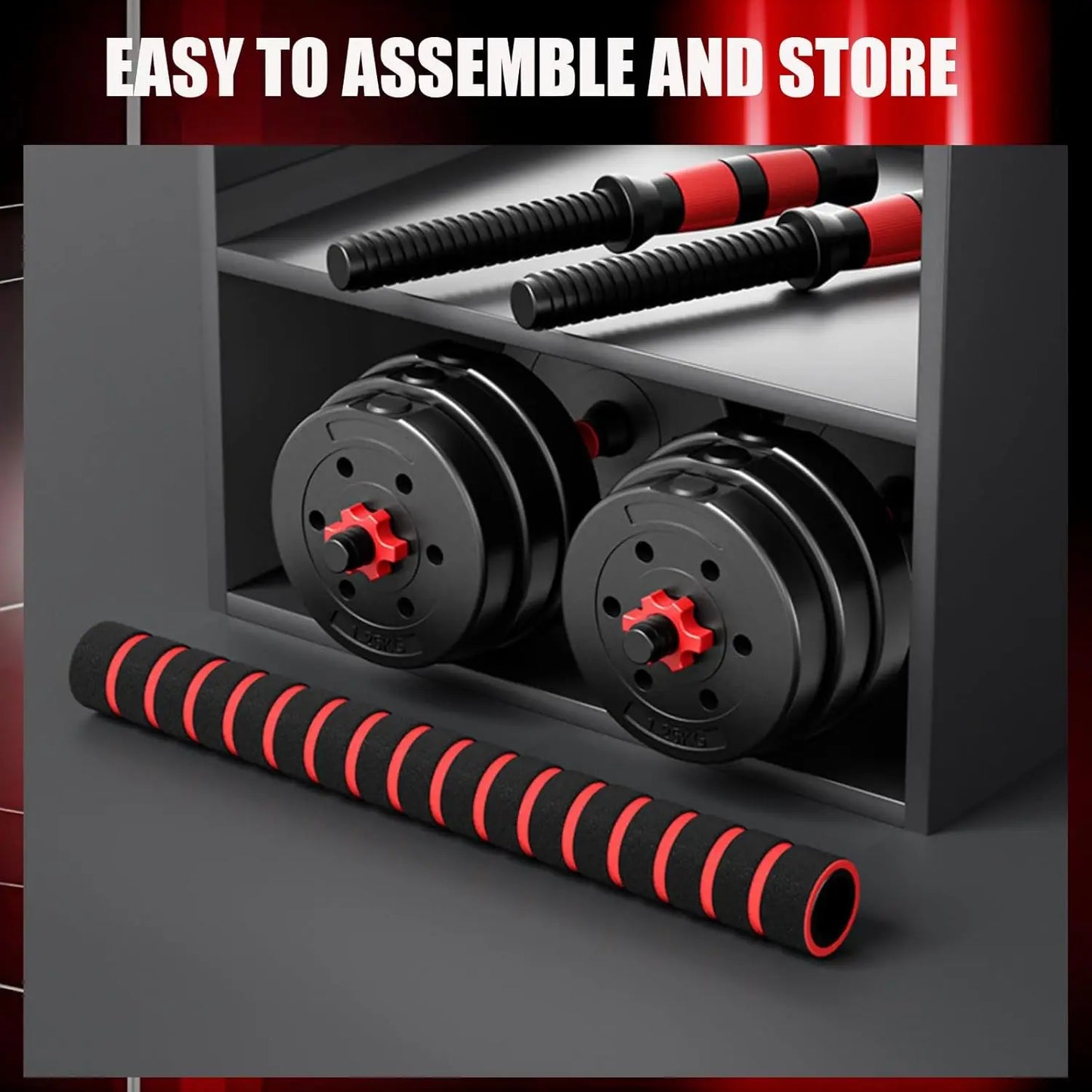 44bls Adjustable Dumbbell Set for Home Gym Fitness