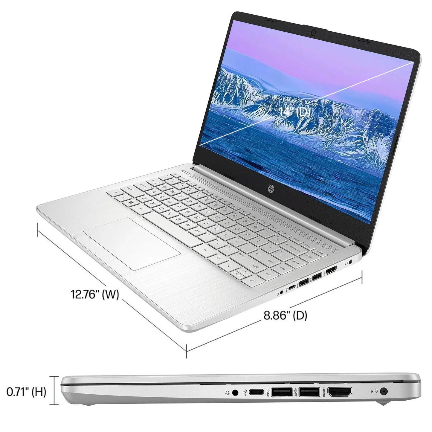 14" Business Laptop,Intel ,1Year Office 365,Silver