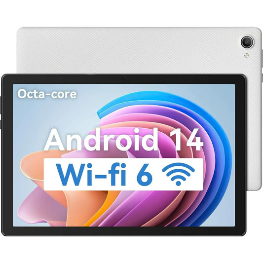 10 inch Tablet Android 14 Tablet, WiFi 6, Bluetooth